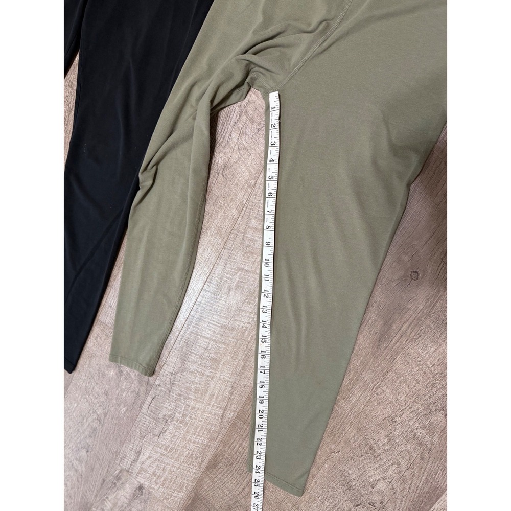 Sonoma Women's Leggings Bundle Black Olive Green Cotton Blend Size Medium - Picture 8 of 11
